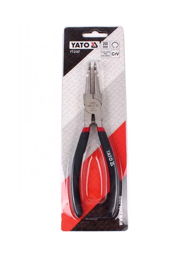Yato Circlip Pliers Internal Bent 200mm Cr-V YT-2147 Black 20cm - Image 1