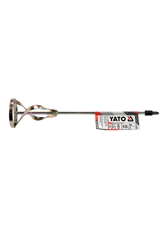Yato - Spiral Mixer D-80mm L-400mm Mixing Capacity 5-10kgs Hex Shank YT-5494 Silver/Black - Image 1