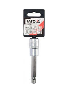 Yato Socket Bit 1/2-Inch Spline M12 L=100mm YT-04354 Silver  - Image 3