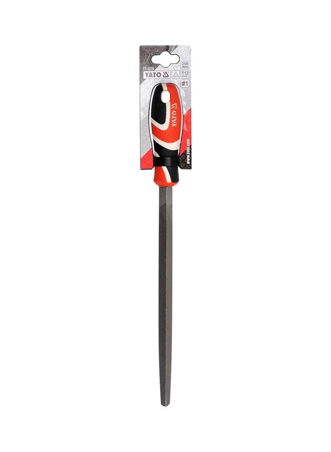 Yato Steel File Tri-Angle 1# 250mm YT-6225 black/red/white  - Image 1
