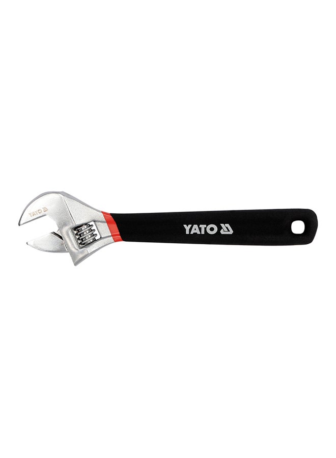 Yato Adjustable Wrench 150mm - 6-Inch Half Blister Card YT-21650 Black/Silver/Red 150mm - Image 1