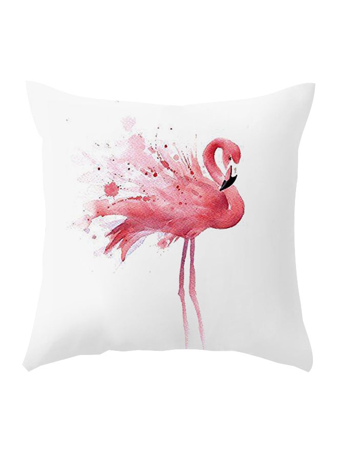 Sharpdo Decorative Printed Soft Pillow White/Pink 40 x 40cm