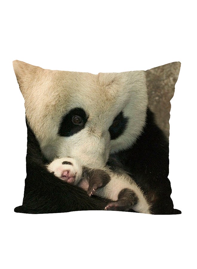 Sharpdo Square Shape Decorative Throw Pillow White/Black 45 x 45cm