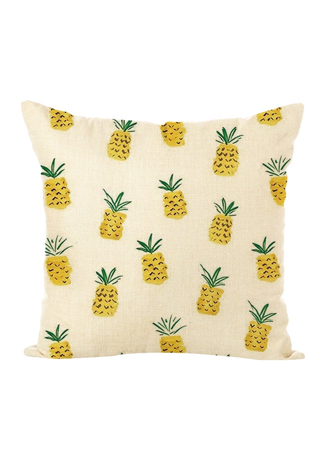 وسادة ديكورٍ لينةٍ بطبعة بيج/ أصفر/ أخضر 40 x 40سم