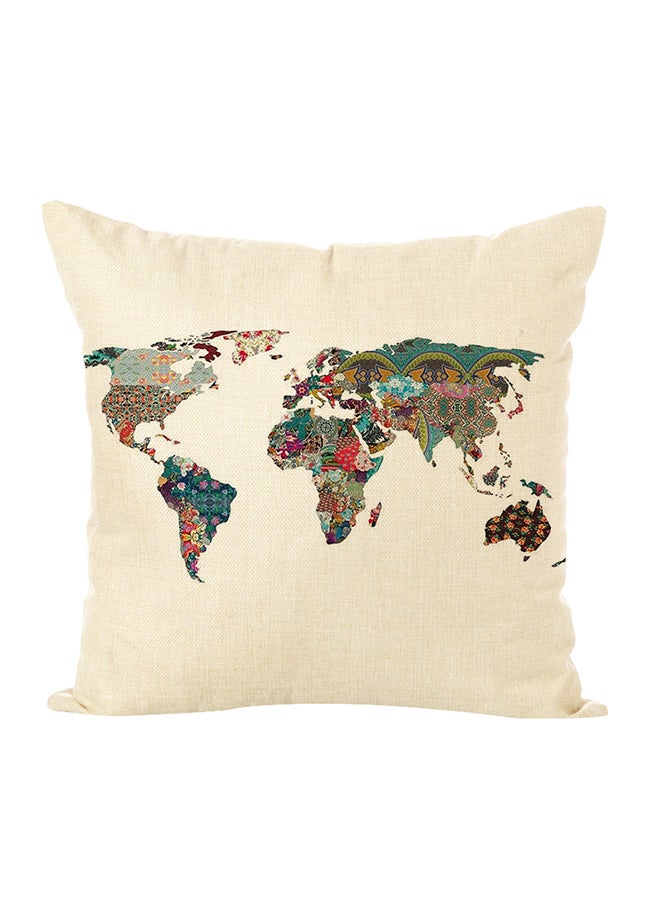 وسادة زينة على شكل مربع متعدد الألوان 45 x 45سم