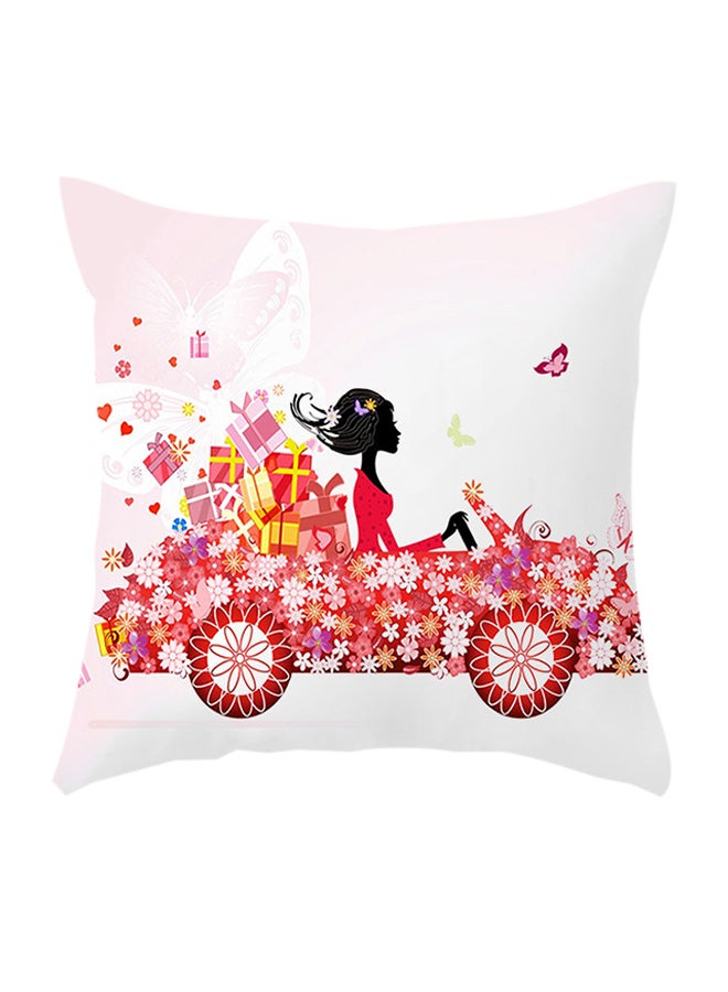 وسادة ديكورٍ لينةٍ بطبعة متعدد الألوان 45 x 45سم