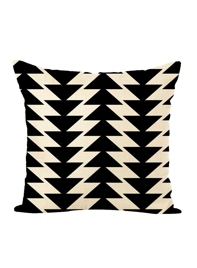 Sharpdo Square Shape Decorative Throw Pillow Black/White 45 x 45cm 