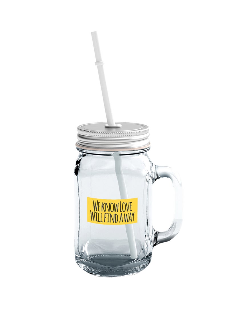 LOUD UNIVERSE - Glass Mason Jar With Lid And Straw - Image 1