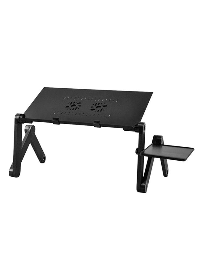 Black 360 Degree Folding Adjustable Laptop Computer Notebook Glossy Table Stand B I4F9