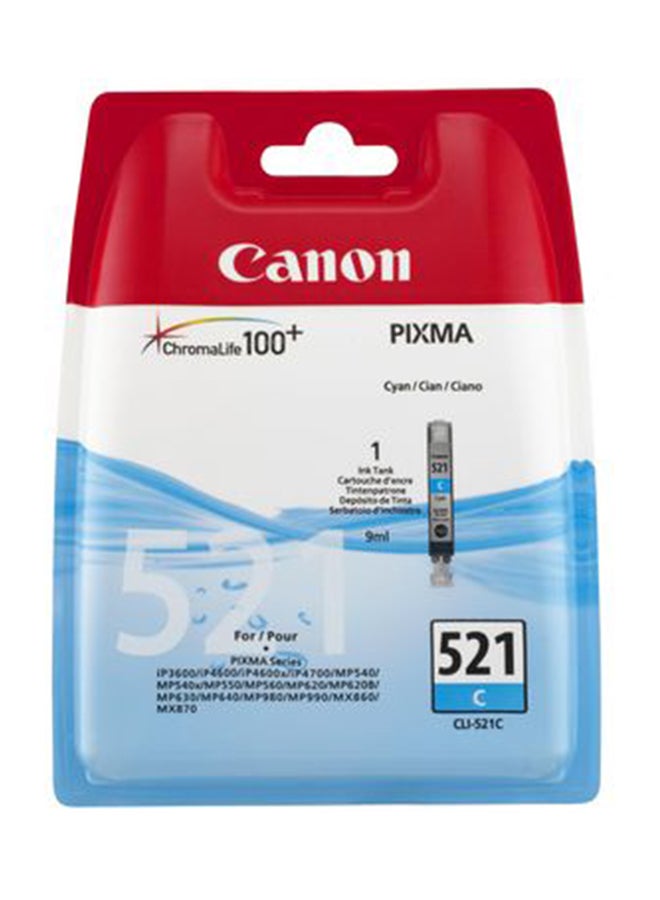 Canon Ink Cartridge, Cyan [cli-521c] Cyan