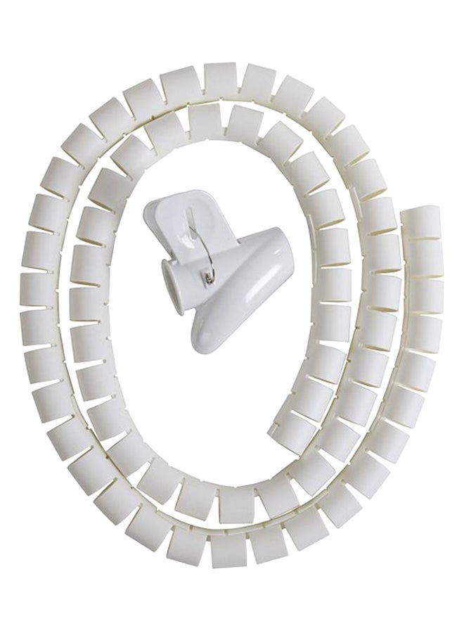 Cable Zipper Cord Organizer Wire Management White Color 