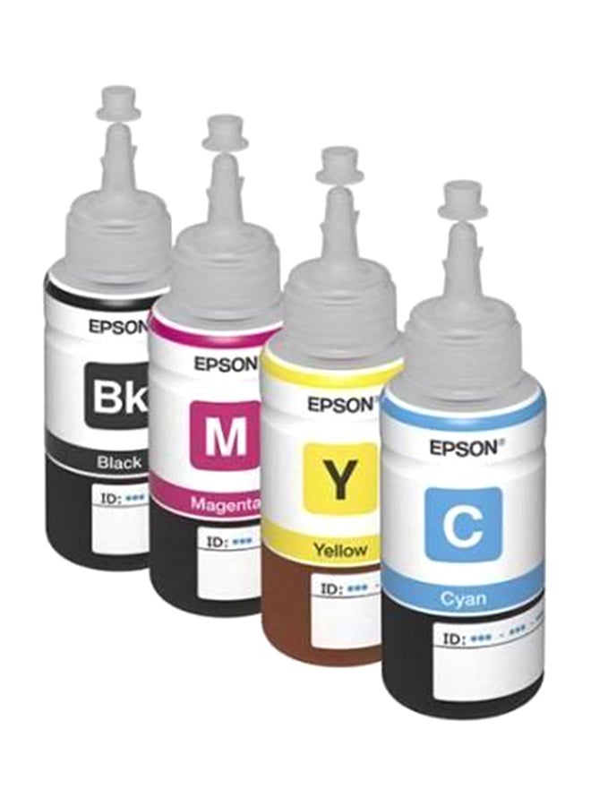 EPSON - T673 Pack of 4 Color Refill Ink Set For L800 / L1800 Multicolour - Image 1