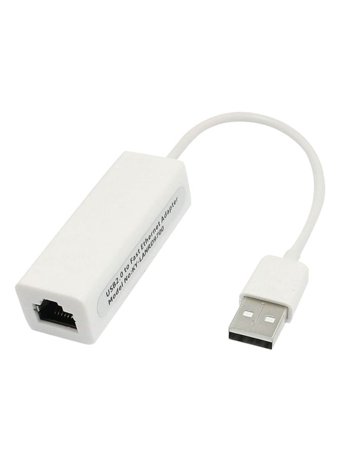 Generic - Usb 2.0 Ethernet 10/100Mbps Rj45 Network Lan Card Adapter 3 Port USB Hub - Image 1