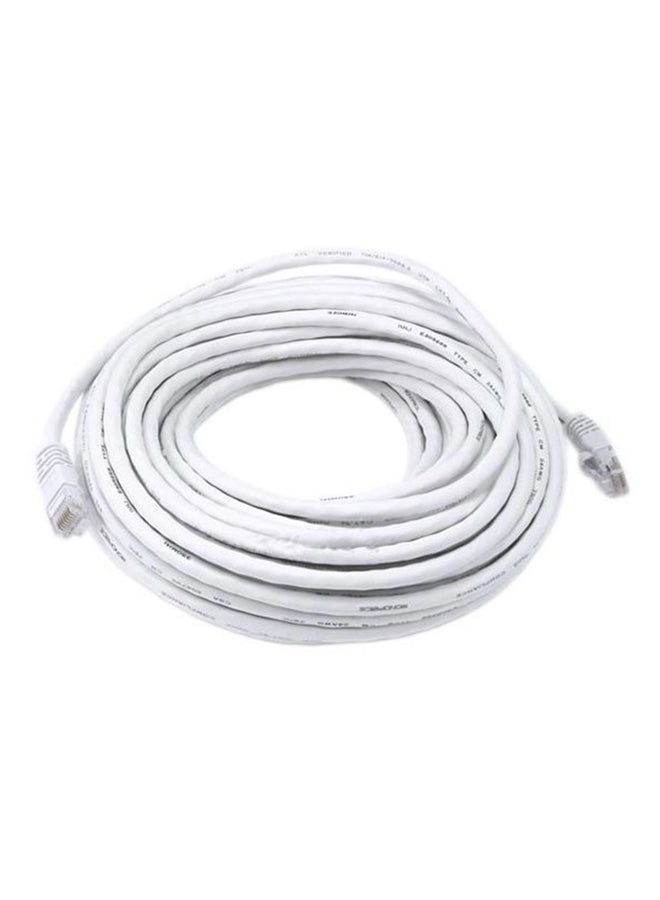Generic - 10M Rj45 Cat5E Ethernet Network Lan Internet Router Cable Patch Piece Modem Lead White - Image 1