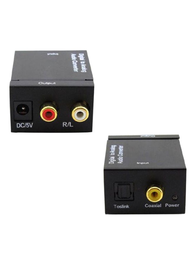 Generic - Optical Coaxial Toslink Digital To Analog Audio Converter Adapter Rca L/R 3.5Mm - Image 1
