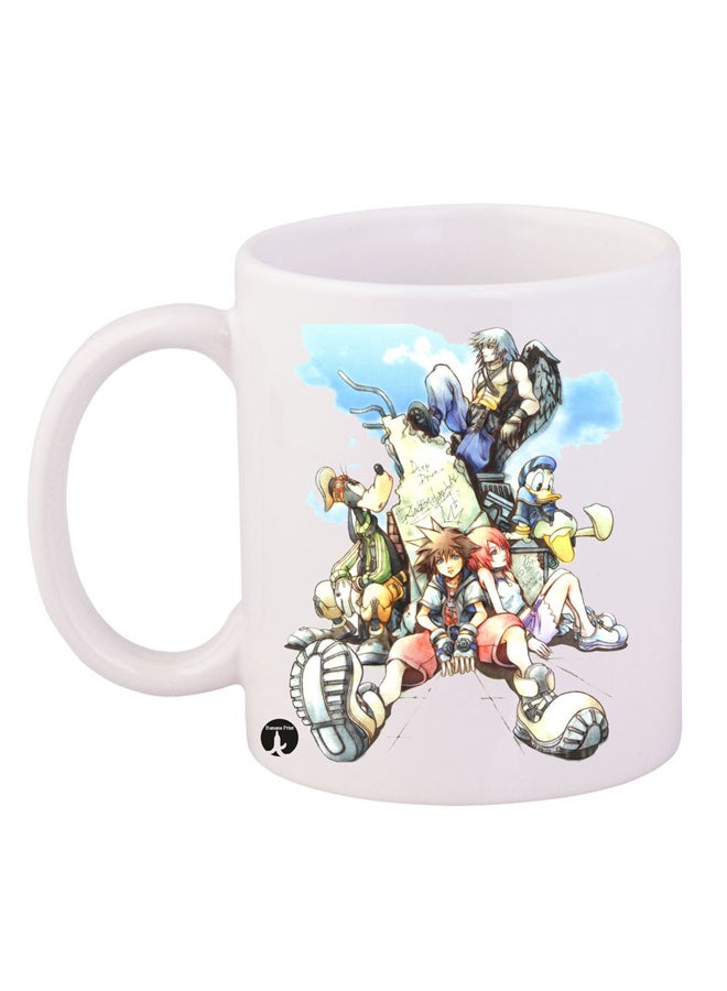 بي بي مج قهوة بطبعة سلسلة ألعاب الفيديو "Kingdom Hearts" أبيض/أزرق/أحمر