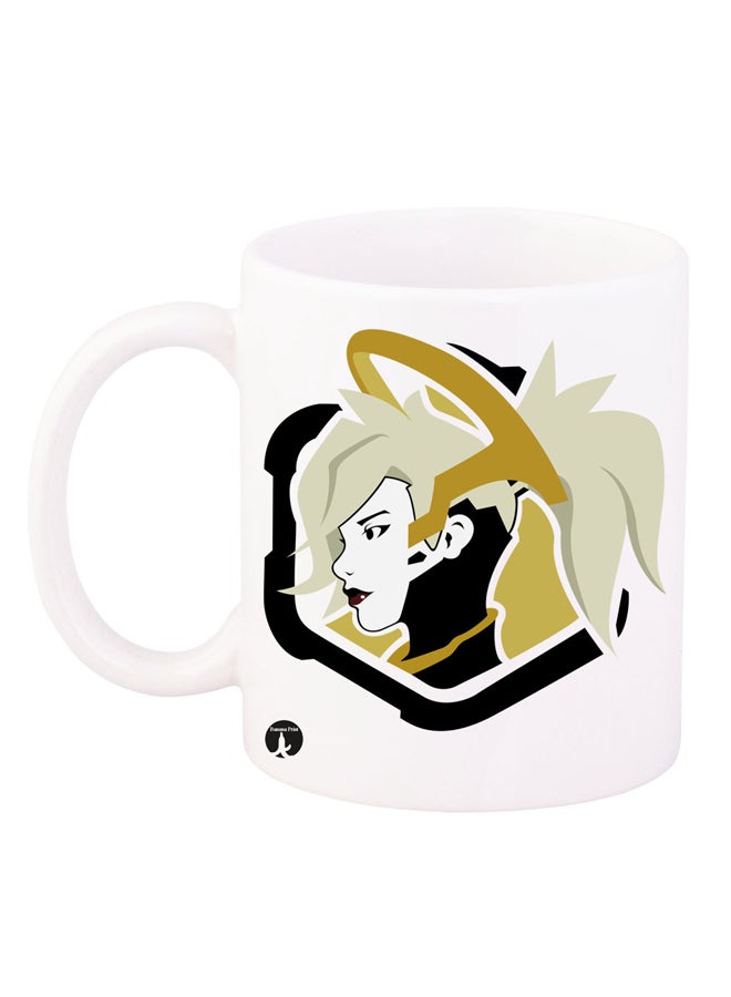 BP Overwatch Game Printed Coffee Mug White/Black/Beige