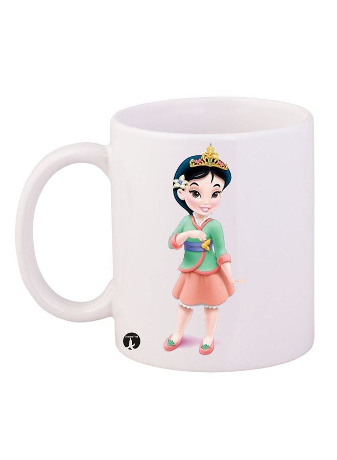 BP Mulan Printed Mug White/Green/Peach