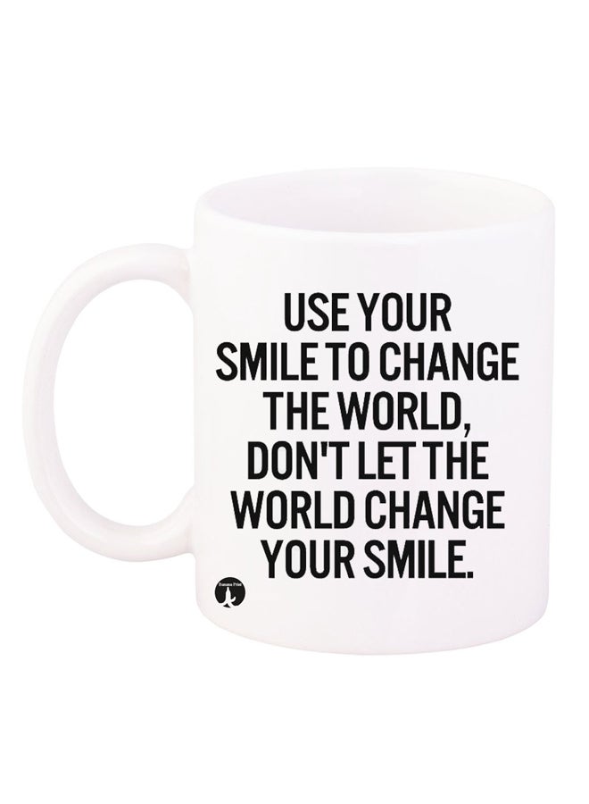 BP Quote Printed Coffee Mug White/Black