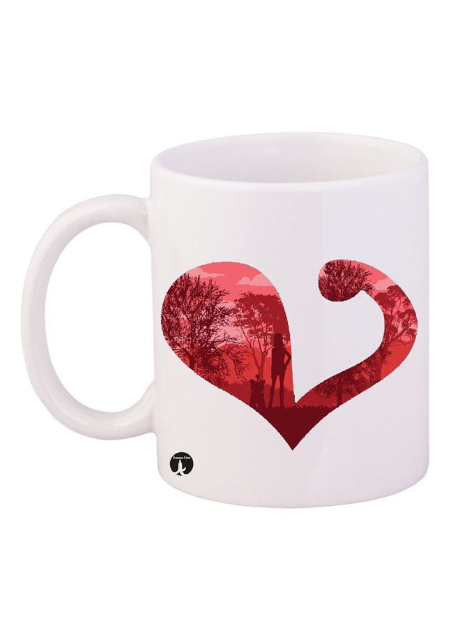 Digimon Printed Mug White/Red