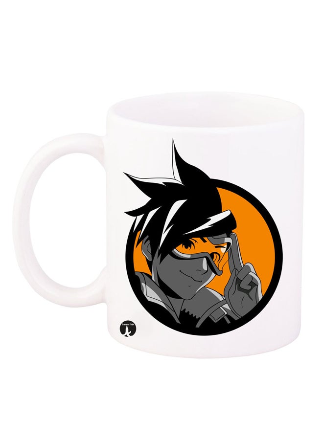 بي بي مج بتصميم لعبة الفيديو "Overwatch الأبيض/ البرتقالي/ الأسود