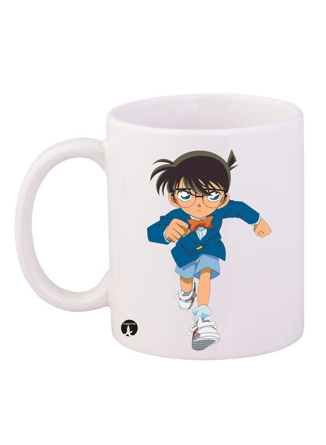 بي بي مج مطبوع عليه صورة مسلسل الرسوم المتحركة "Detective Conan" أبيض/أزرق/أسود/أصفر