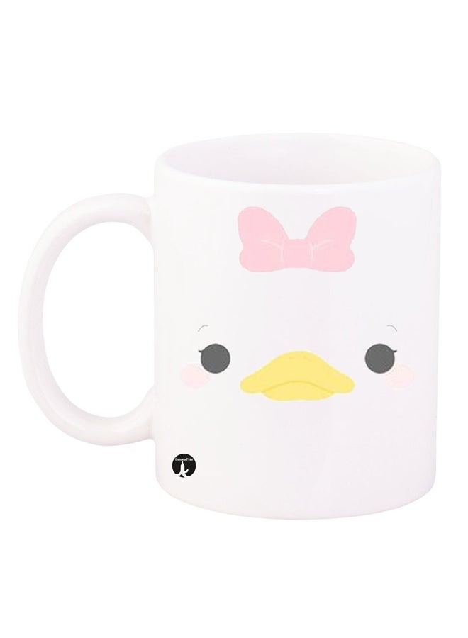 A Duck Design Mug White/Pink/Yellow
