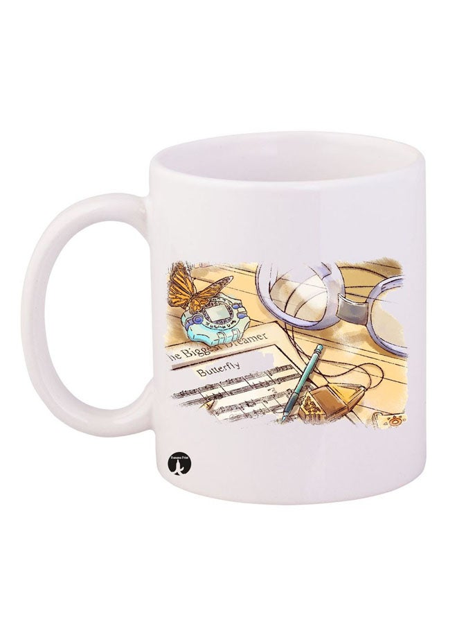 The Anime Digimon Mug White/Yellow/Violet