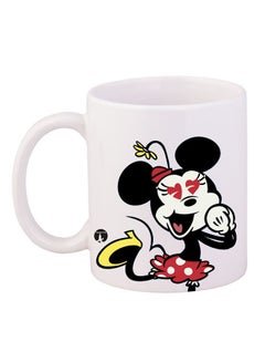 Minnie Mouse Printed Mug White/Black/Red