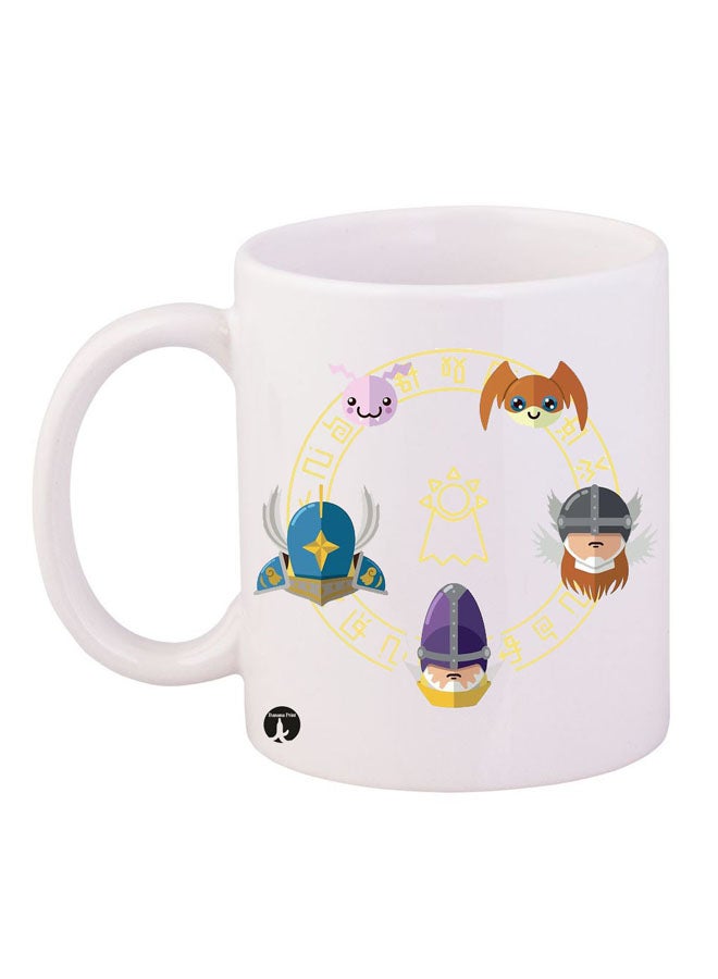 BP Anime Digimon Mug White/Brown/Yellow
