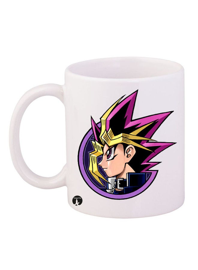 BP Yu Gi Oh Printed Mug White/Yellow/Pink