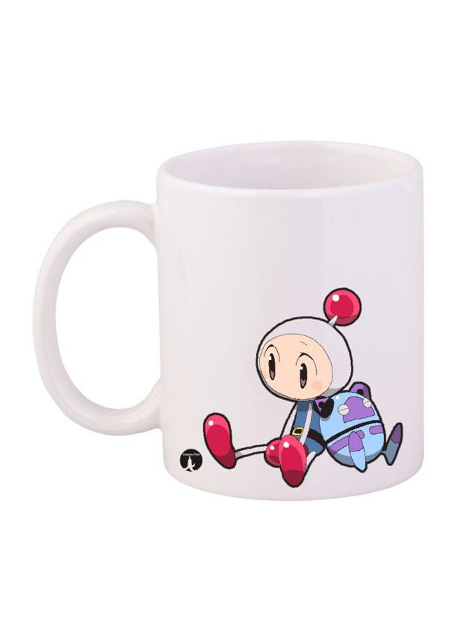 BP Bomber Man Printed Mug White/Pink/purple