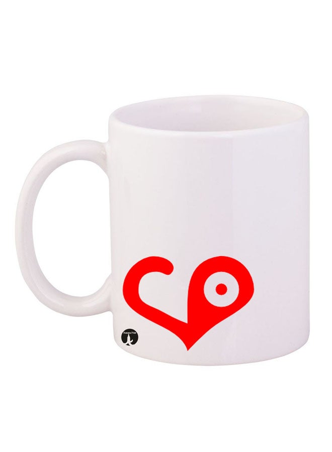 BP Digimon Printed Mug White/Red