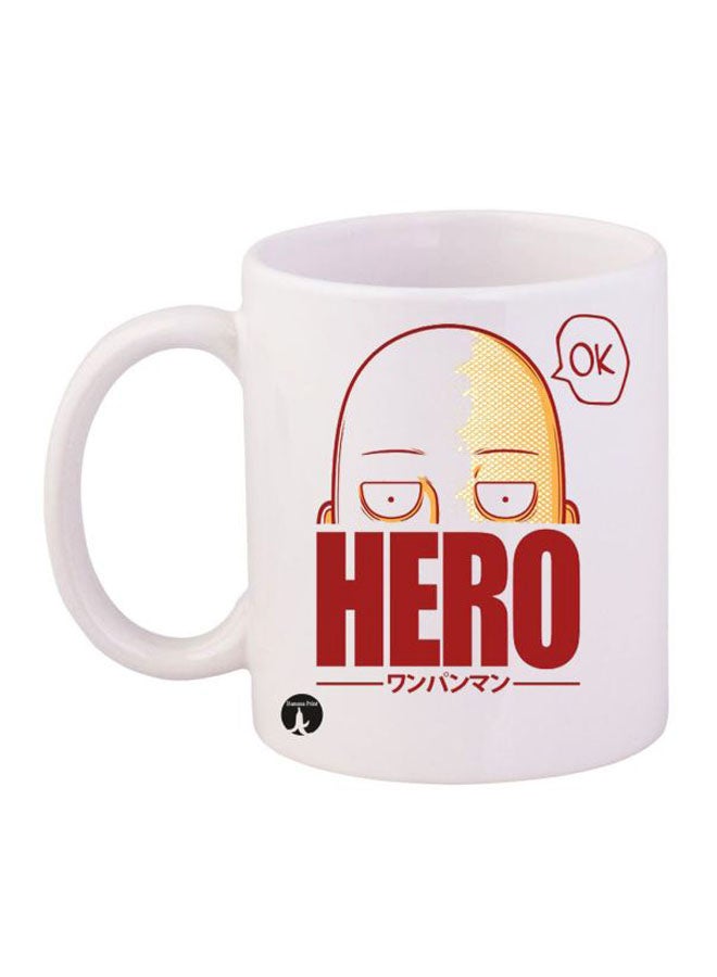 BP One Punch Man Printed Mug White/Red