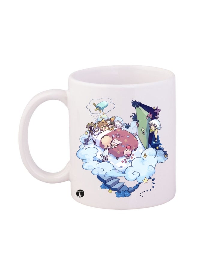 بي بي قدح مطبوع عليه صورة لعبة الفيديو Kingdom Hearts أبيض/أزرق/أخضر