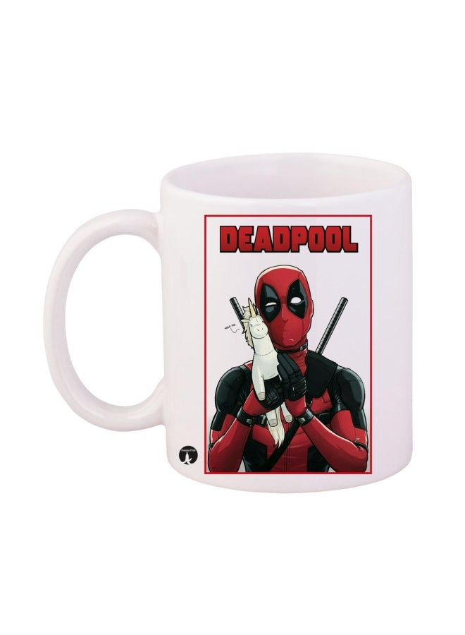 بي بي قدح قهوة بطباعة فيلم Deadpool أبيض/أحمر/أسود