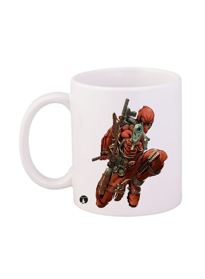Deadpool Printed Mug White/Red/Black
