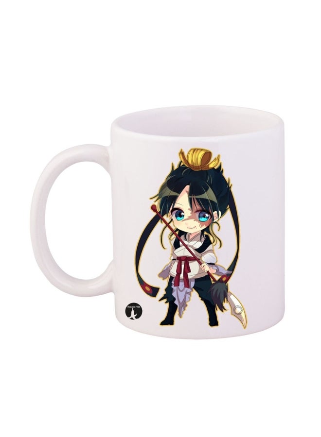 Labyrinth Of Magic Anime Printed Mug White/Black/Gold