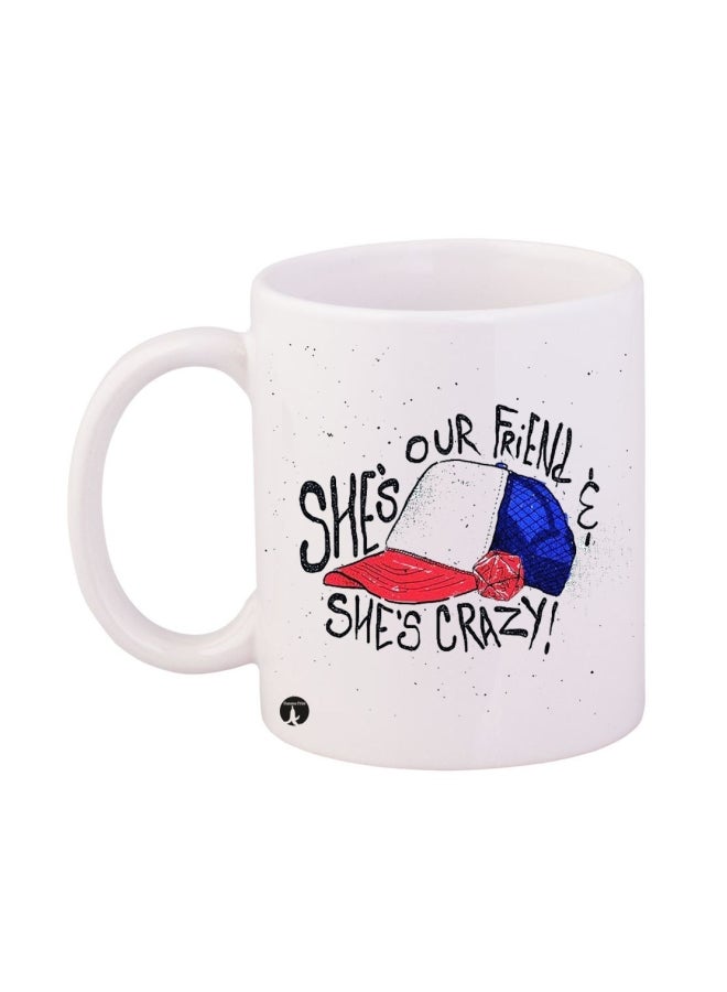 بي بي مج مطبوع عليه عبارة "Stranger Things أبيض / أسود / أزرق