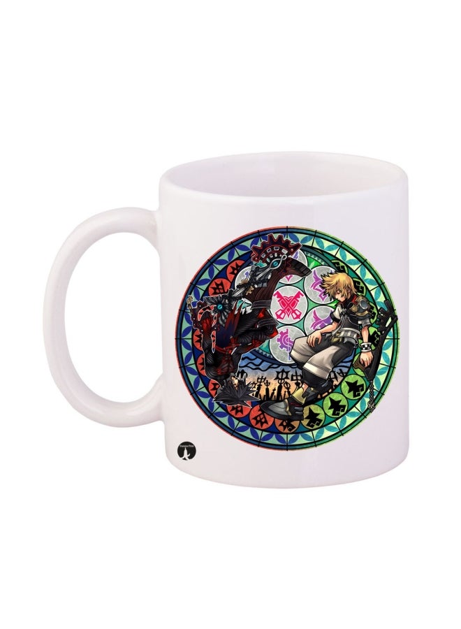 BP Kingdom Hearts Video Game Printed Mug White/Blue/Green 