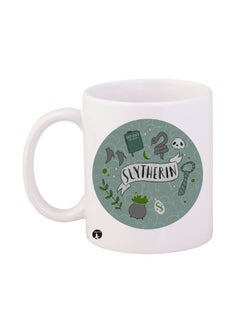 Harry Potter Slytherin House Printed Mug White/Green/Black