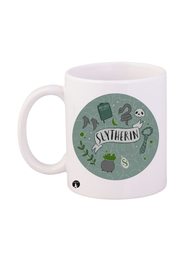 BP - Harry Potter Slytherin House Printed Mug White/Green/Black - Image 1