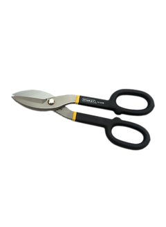 Straight Pattern Snip Scissors Black/Silver 12inch