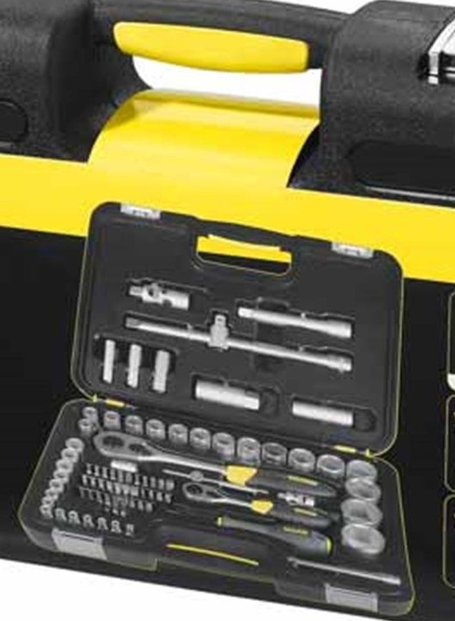 Stanley 77-Piece Socket Wrench SET Black/Yellow/Silver 14.17x10.23x3.74inch - Image 3