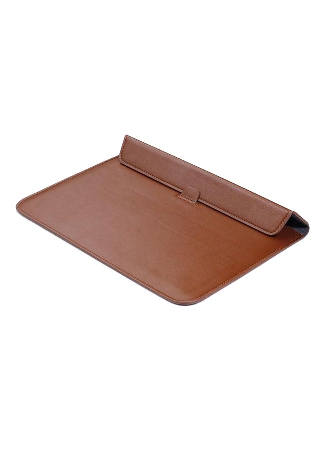 Wallet Sleeve Stand Card Slots Antiscratch Protective Case Cover For Apple MacBook Air 13.3-Inch Brown 