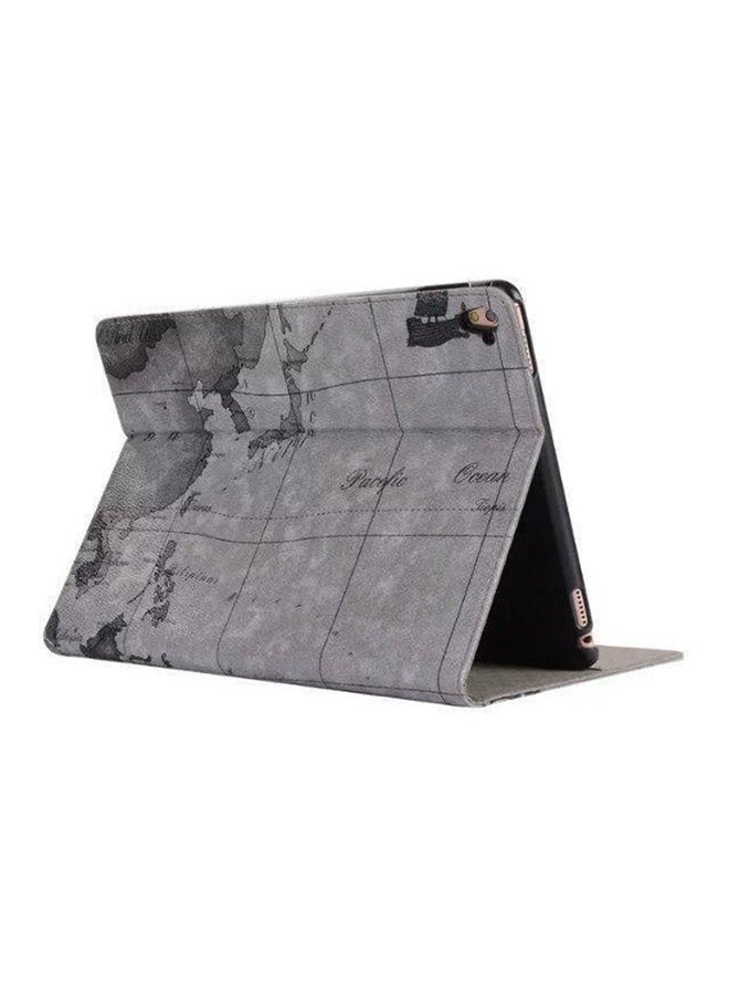 World Map Leather Case Wallet Card Holder Folio Stand Cover For Apple iPad Pro 9.7-Inch Grey 