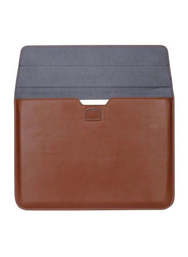 Wallet Sleeve Stand Card Slots Antiscratch Protective Case Cover For Apple MacBook Pro 13.3-Inch Brown 