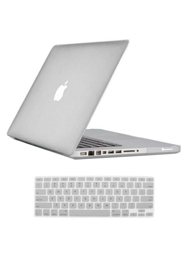 Crystal Hard Shell Case Keyboard Cover For Apple Mackbook Retina 15.4-Inch Clear