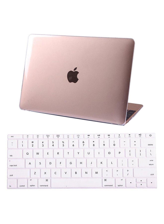 Plastic Hard Case And Keyboard Cover For Apple MacBook Retina 12-Inch (Glossy ) Clear