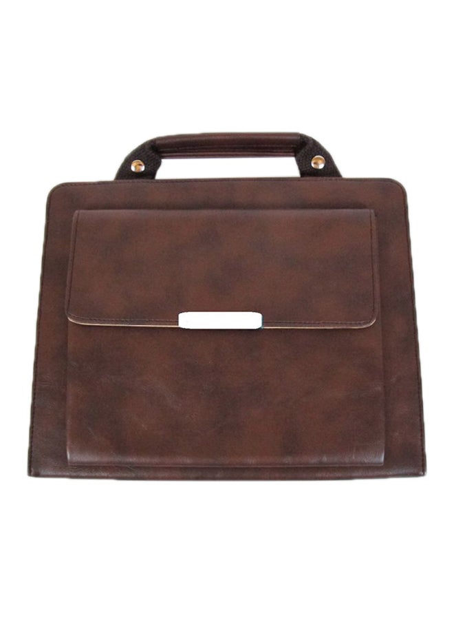 Leather Stand Carrying Bag Handbag Buckle Universal Case Cover For iPad Mini brown 